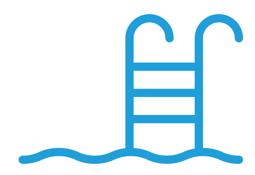 Water and pool ladder graphic