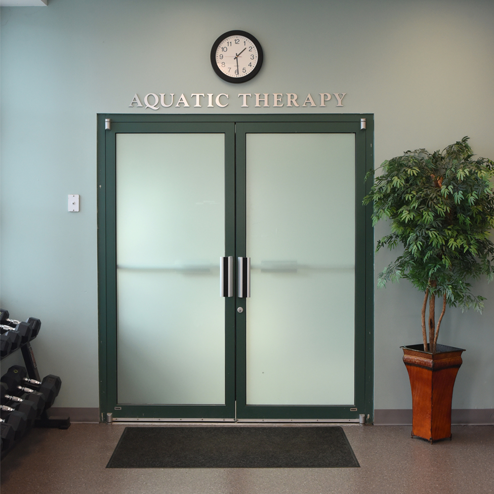 DuBois Physical Therapy aquatic therapy pool entrance doors